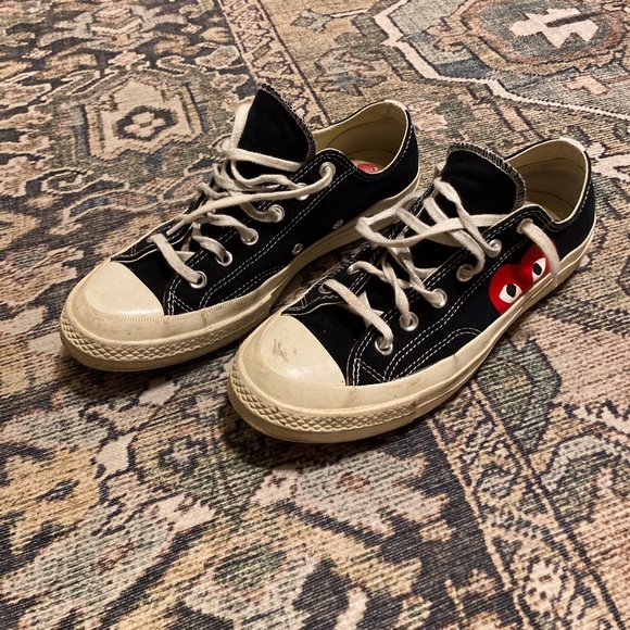 Black Converse CDG Mens 8 US - Picture 4 of 4